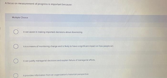 PLEASE ANSWER ALL 3 A focus on measurement of