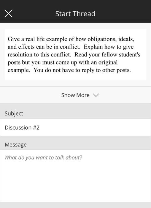 Start Thread Give a real life example of how