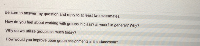 Be sure to answer my question and reply to at