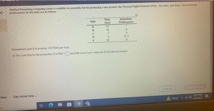 prodecessors for the tasks are as fallaws