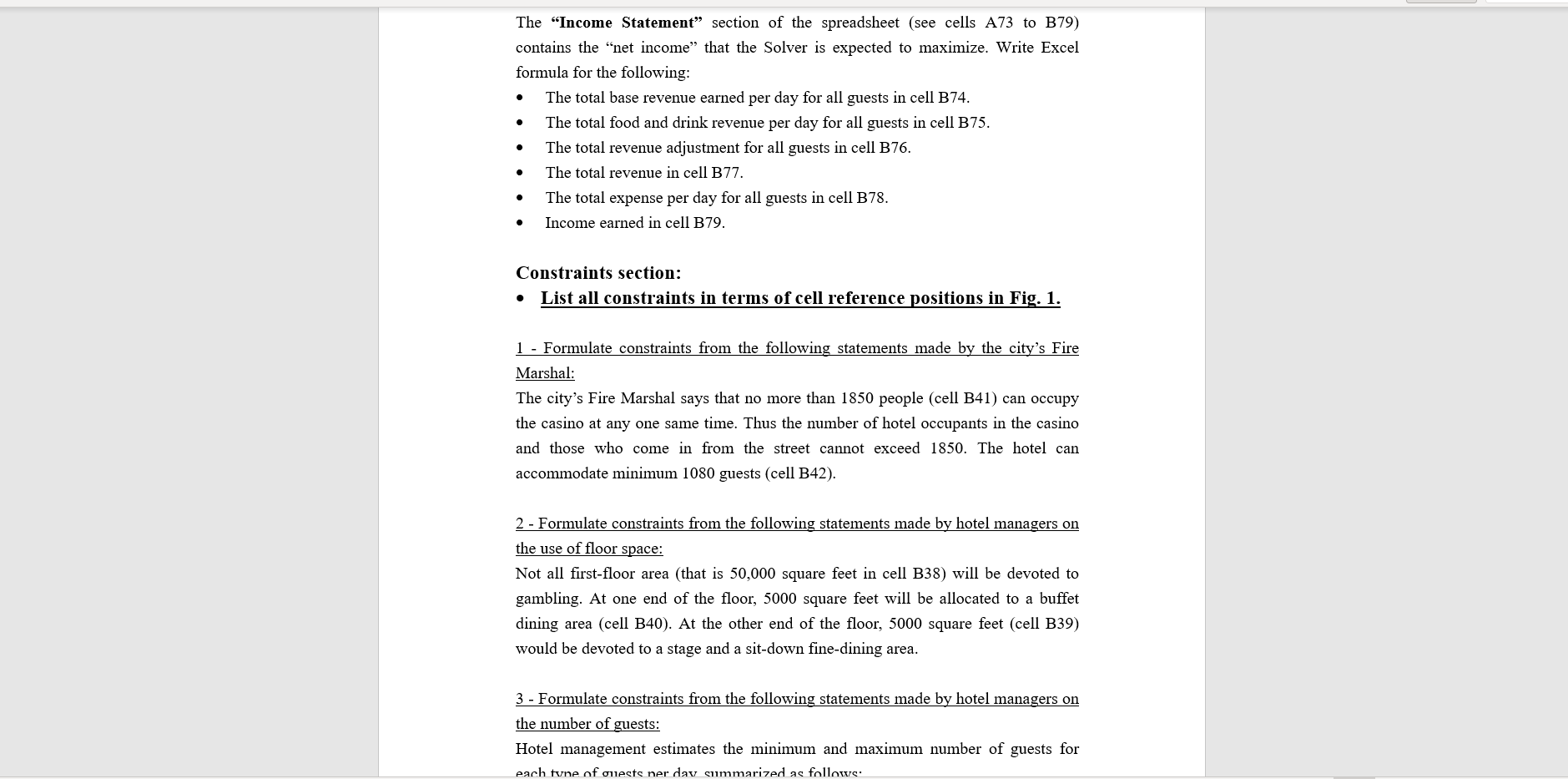 Section B (40 marks) Write the Excel formula for