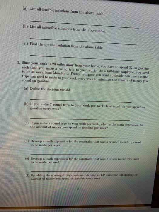 Linear Programming 1. While being enrolled at a