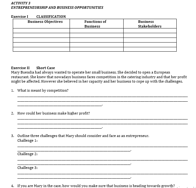 ok do exercise 2 only. but if theres a chance to