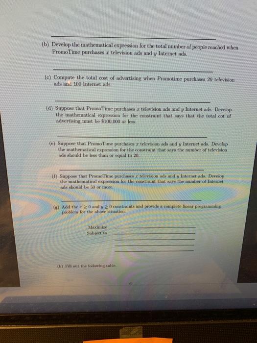 Linear Programming 1. While being enrolled at a