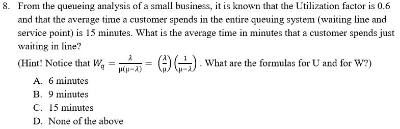 For questions 5 through 9, each question is for