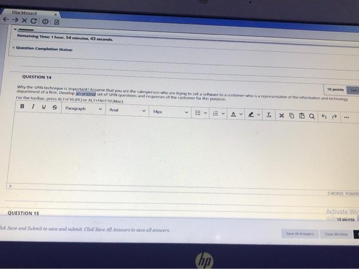 P O WORDS POWERED QUESTION 14 10 points Why the