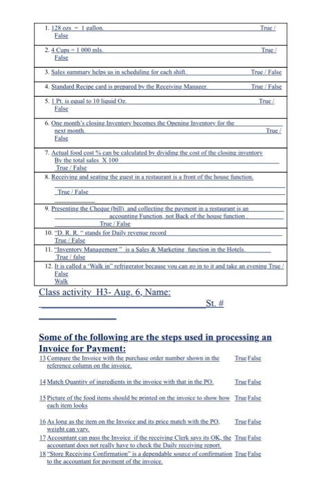 1. 128 ops - I gallon. False Tree 2.4 Cuns 1000