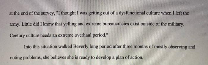 5- How can baverly motivate her employee? 6- what