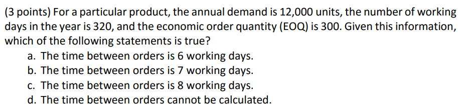 PLEASE SHOW STEP BY STEP (3 points) For a