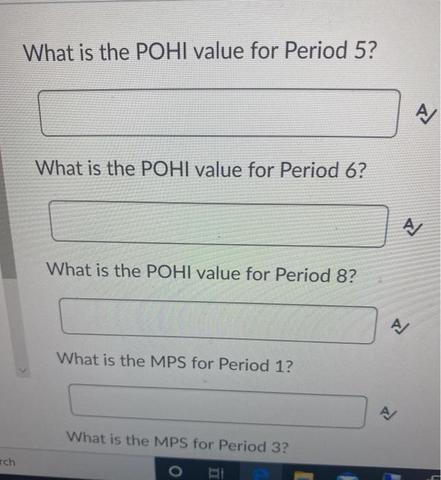 please answer: what is POHI VALUE FOR PERIOD 5:
