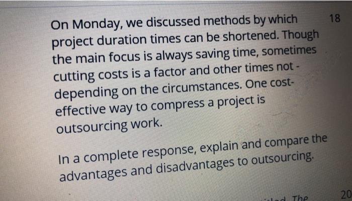 typed please 18 On Monday, we discussed methods