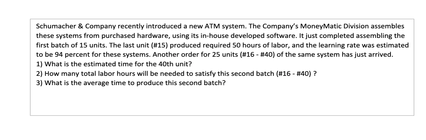 This is a two-part question. Please answer using