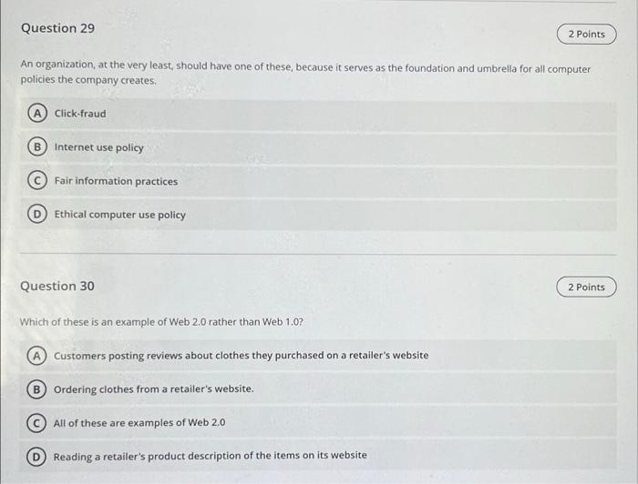 Question 23 8 Points Information systems should