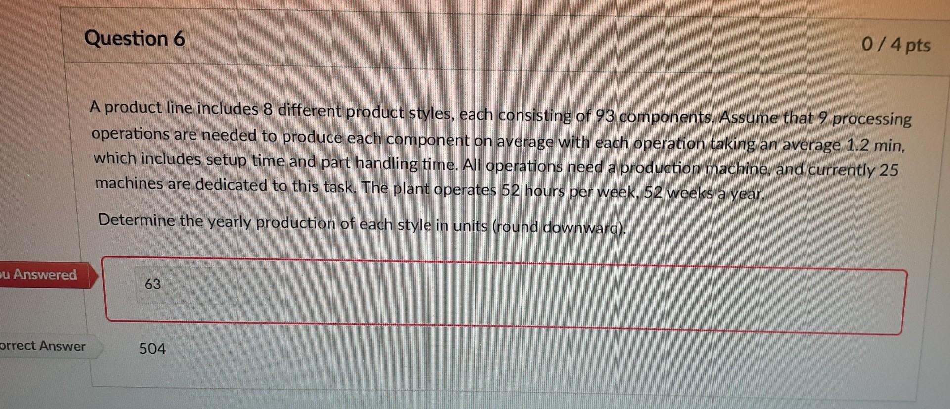 A product line includes 8 different product