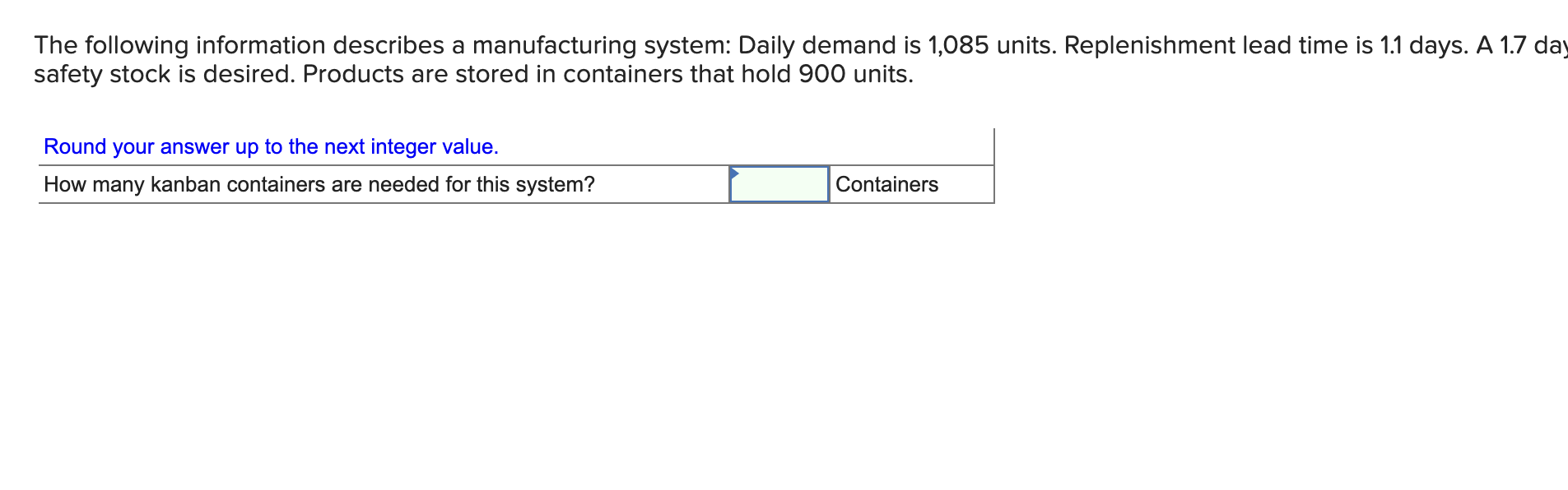 In a manufacturing process, a molded part spends