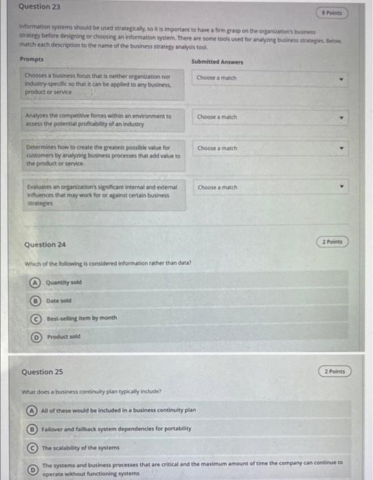 Question 26 2 Points Organizations try to make