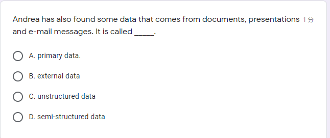 1 Susan has not been given any specific