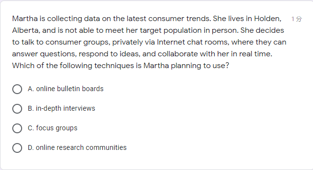 1 Susan has not been given any specific