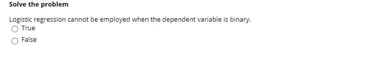 Solve the problem Logistic regression cannot be