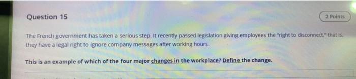 mini case Question 15 2 Points The French