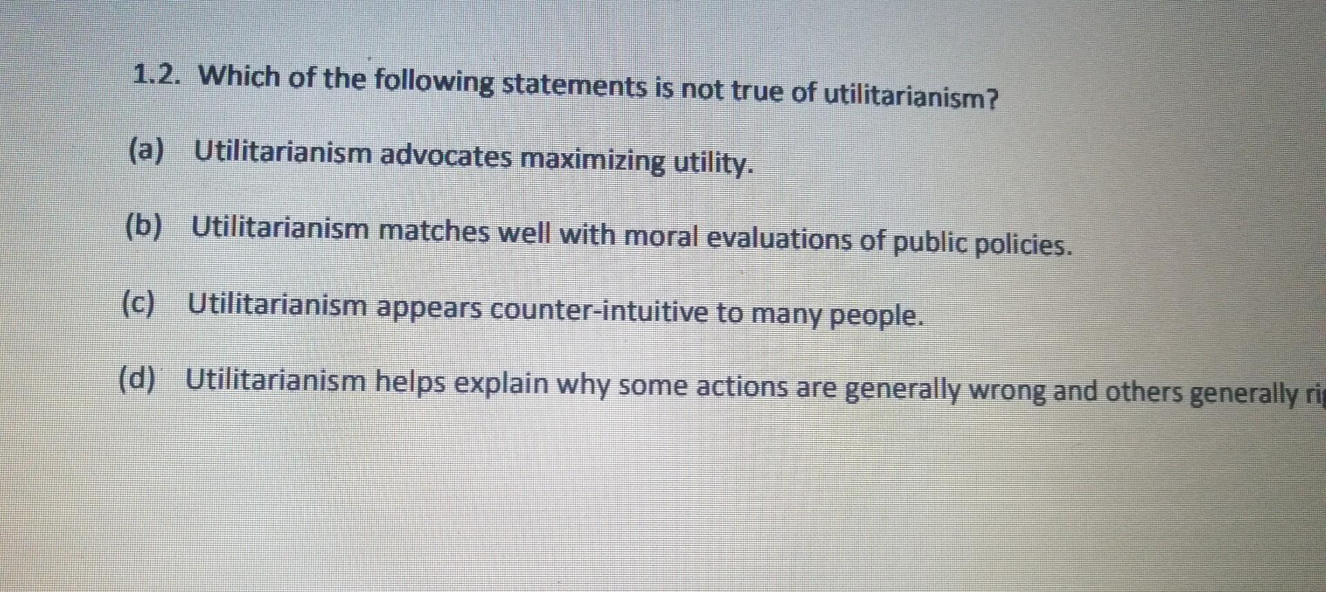 1.2. Which of the following statements is not