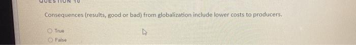 10 Consequences (results, good or bad) from