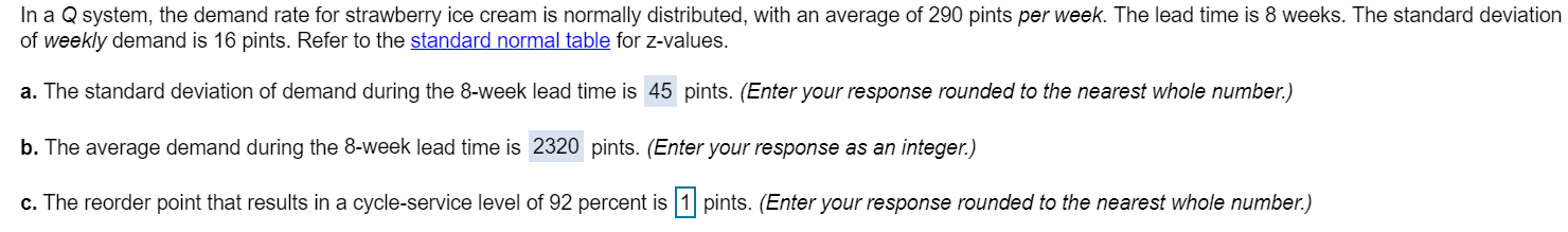 What is the answer for c ? In a Q system, the