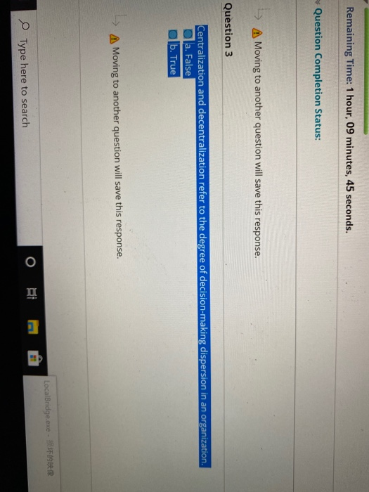 Remaining Time: 1 hour, 09 minutes, 45 seconds.