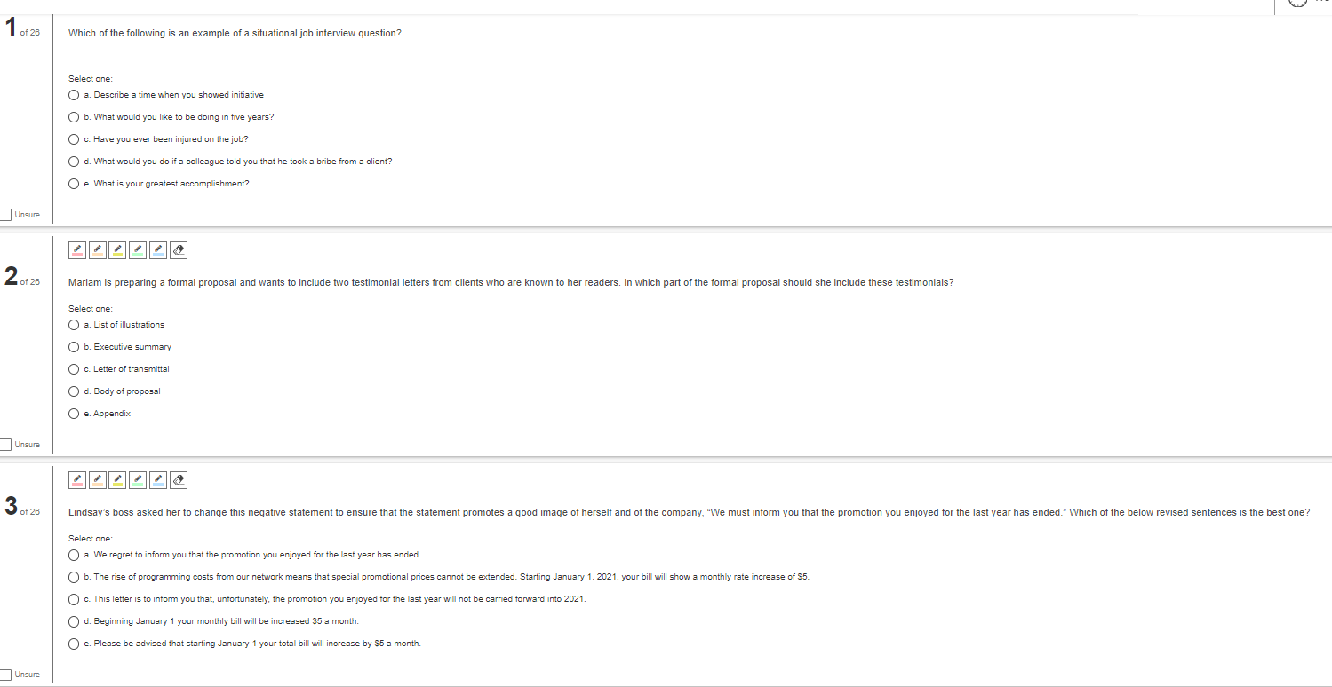 of 28 Which of the following is an example of a