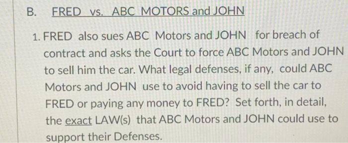 FRED, a struggling young business executive with