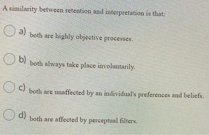 A similarity between retention and interpretation
