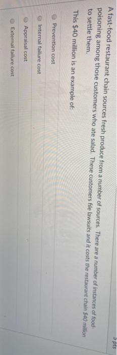 prs A fast-food restaurant chain sources fresh