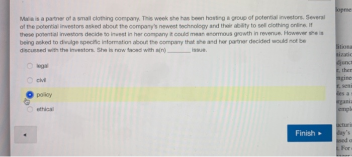 lopme Malia is a partner of a small clothing