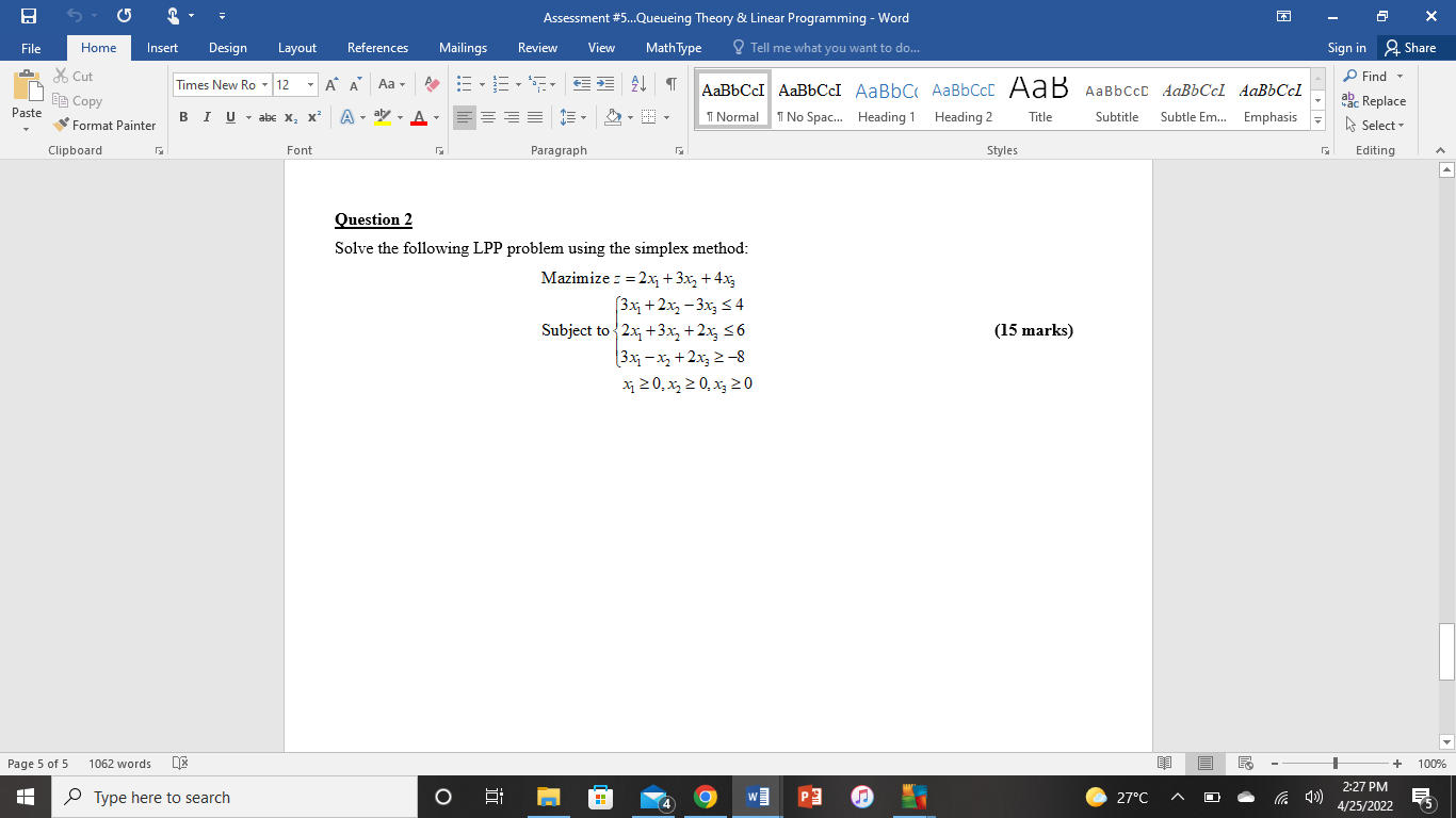 Type or paste question here 6 X Assessment