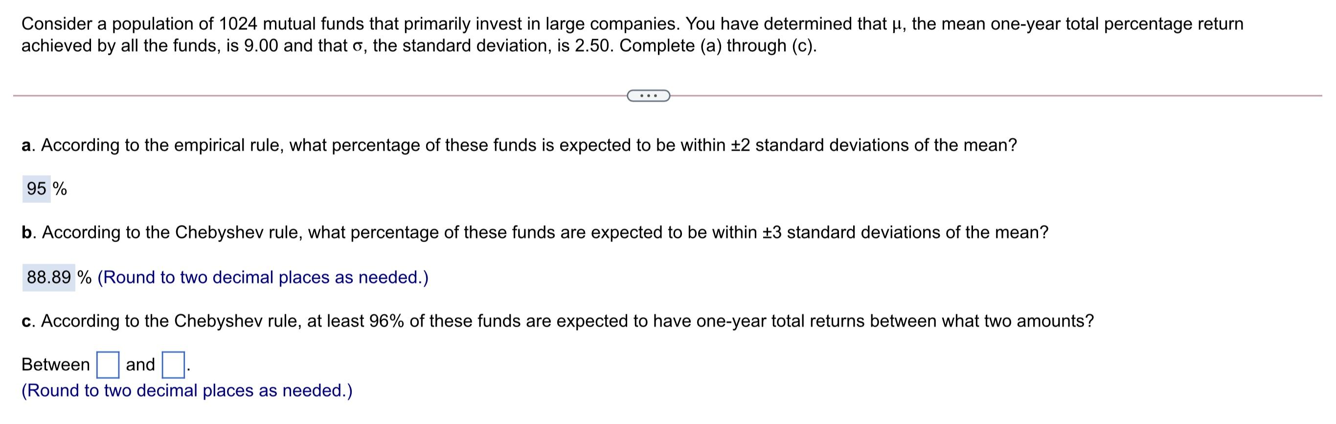 Consider a population of 1024 mutual funds that