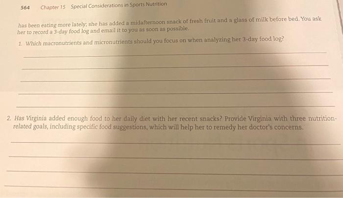 Virginia has been referred to you by her