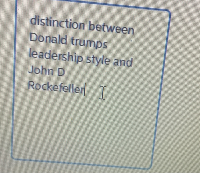 distinction between Donald trumps leadership