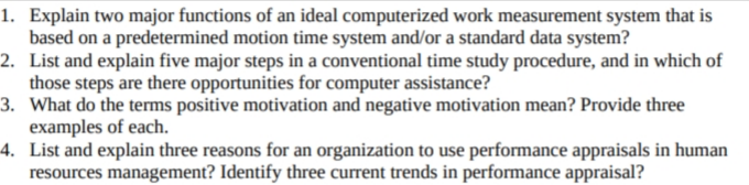 1. Explain two major functions of an ideal
