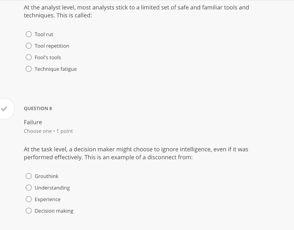 Someone, anyone help At the analyst level, most