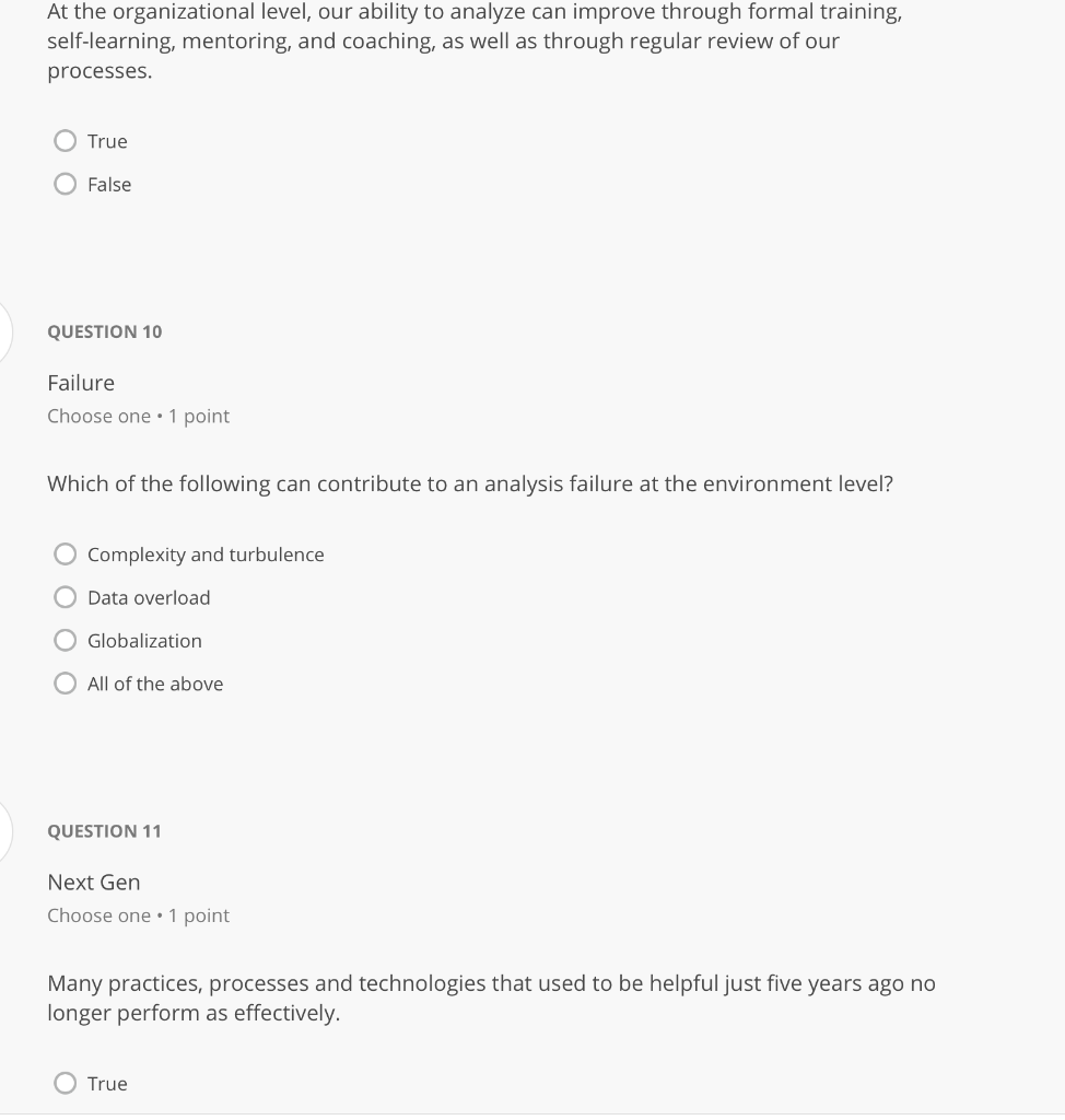 Someone, anyone help At the analyst level, most