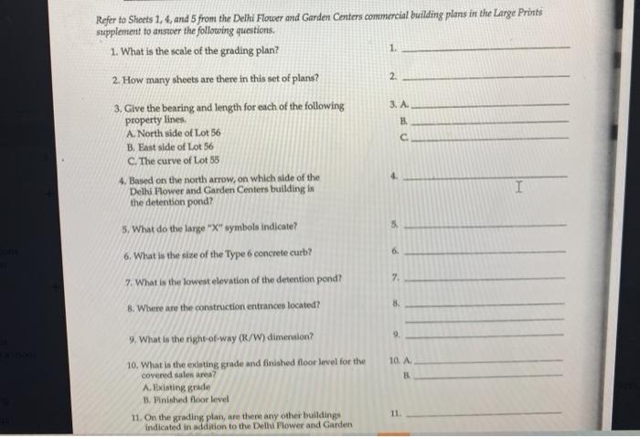 1 2. Refer to Sheets 1, 4, and 5 from the Delhi