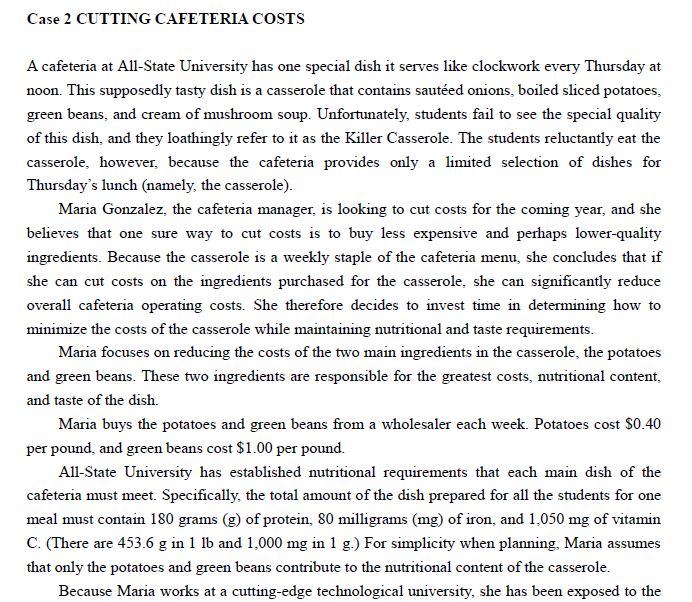 It's Operational Reseach report, please read both
