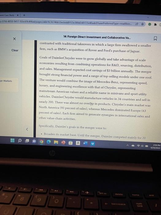 In broad terms, what were each of Chrysler's and