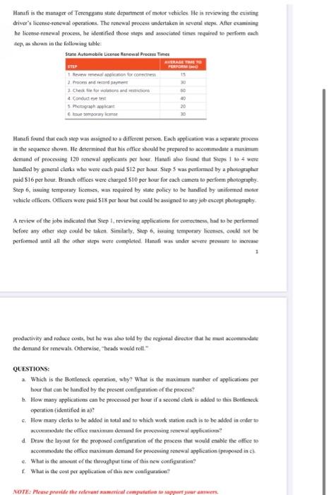 Hanafi is the manager of Terengganie state