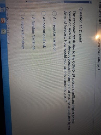 Time Left 1:20:15 lanpreet Kaur: Attempt 1