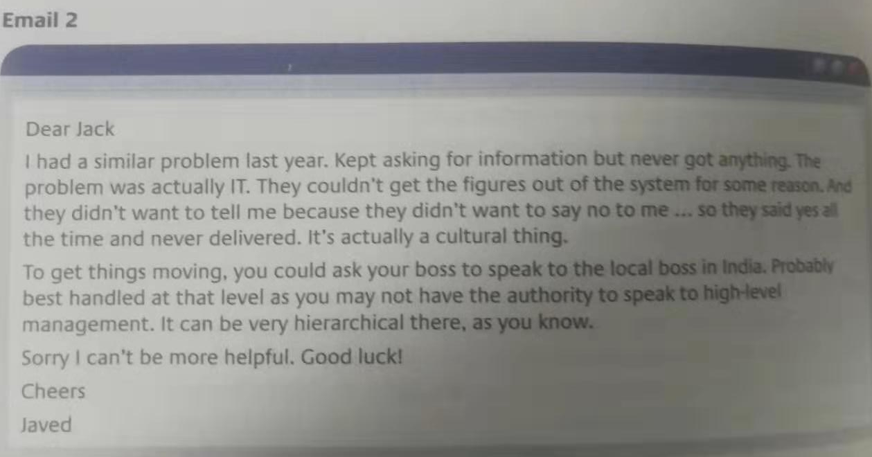 Read through the mini case study and the emails,