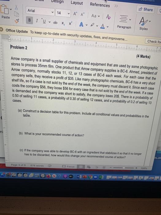 sign Layout References >> Arial Share v 14 v ' '