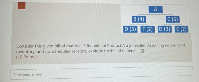 B (4) IC (6) D (5) F (2) D (3) E (2) Consider