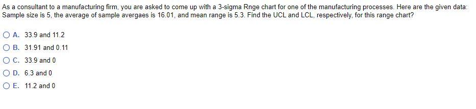 As a consultant to a manufacturing firm, you are