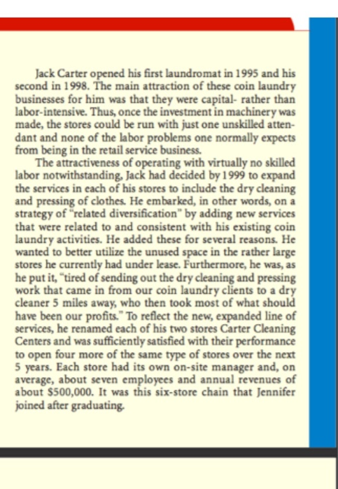 Jack Carter opened his first laundromat in 1995